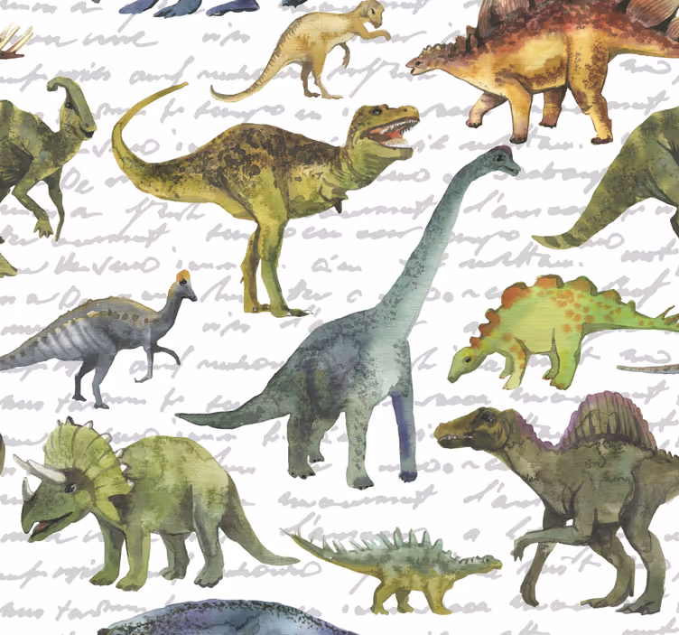 Tenda a rullo cameretta dinosauri realistici - TenStickers