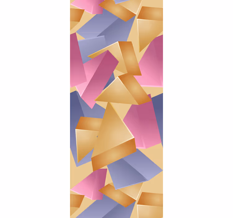 Tenda a rullo per ufficio piramide geometrica gold - TenStickers