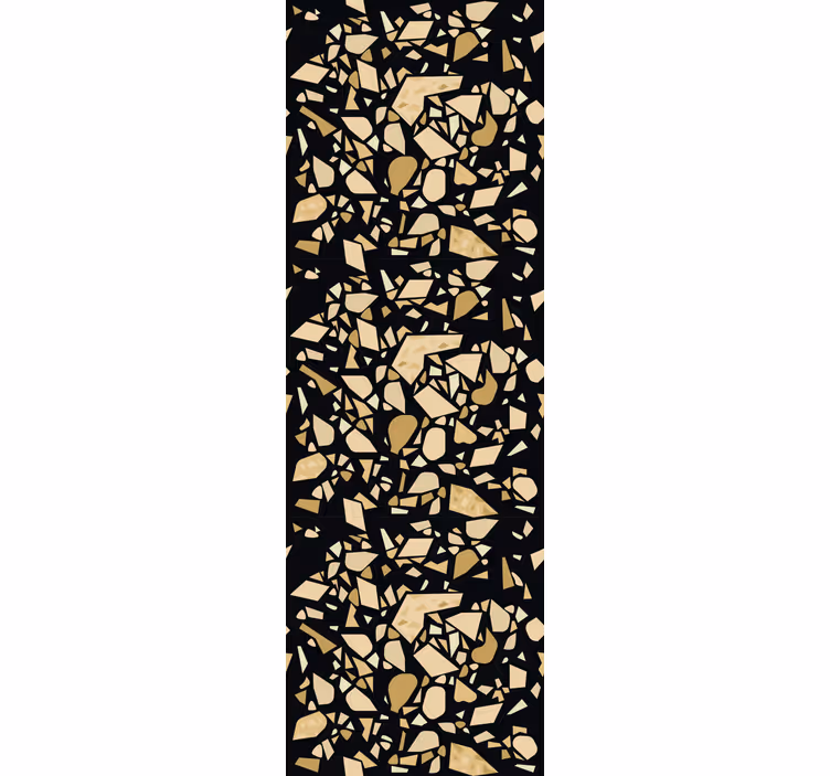 Tenda a rullo per ufficio stile terrazzo nero oro - TenStickers