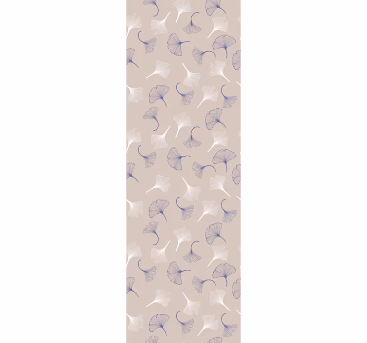 Tenda a rullo per ufficio crema foglie di ginkgo - TenStickers