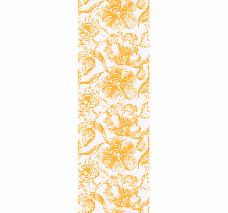 Tenda a rullo per ufficio motivo fiori orchidea gialla - TenStickers