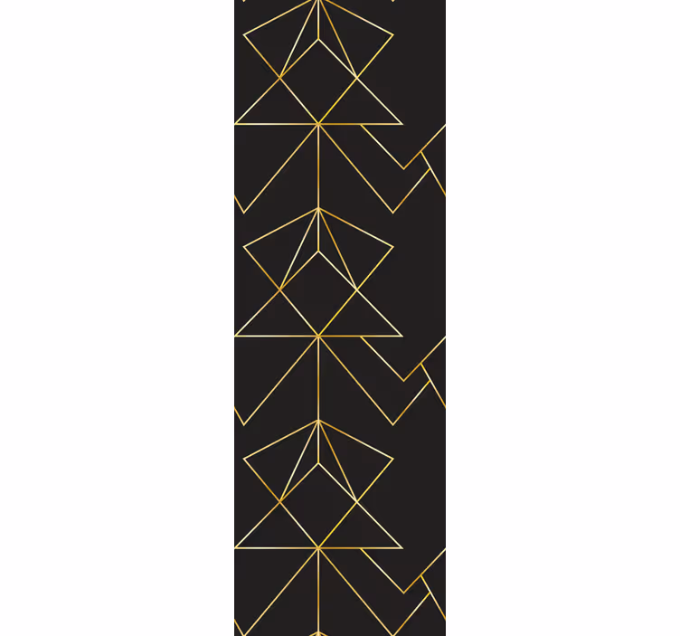 Tenda a rullo per ufficio linee eleganti nere e oro - TenStickers