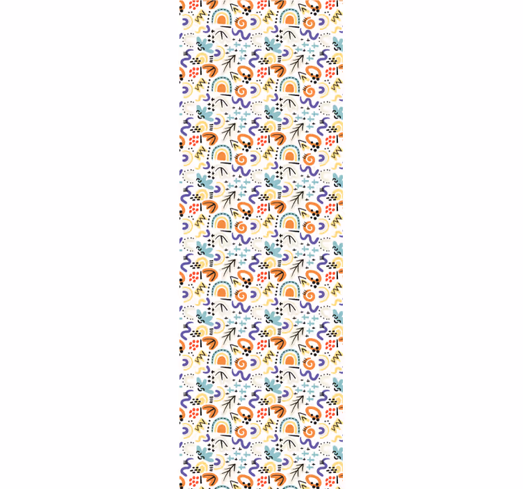 Tenda a rullo per ufficio motivo astratto organico - TenStickers