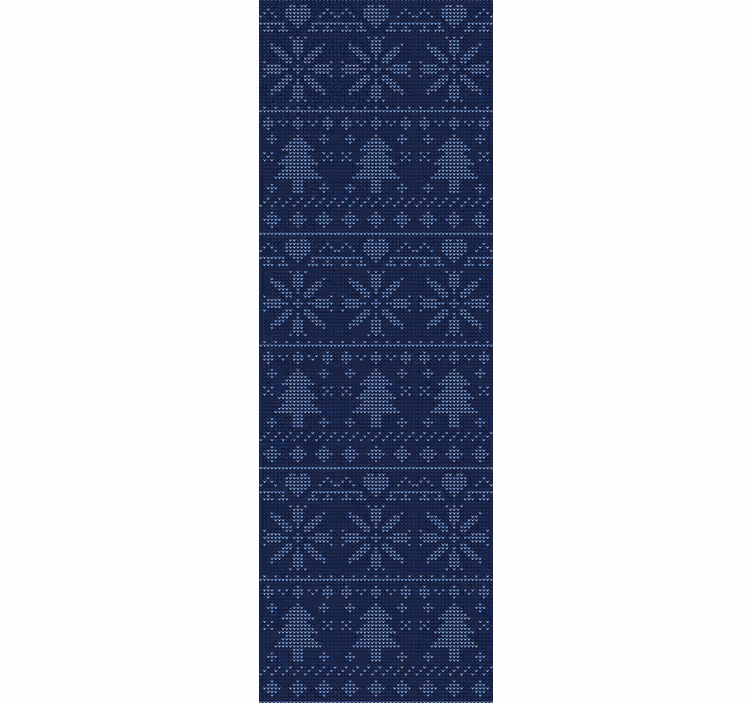 Tenda a rullo per ufficio motivo natalizio blu navy - TenStickers