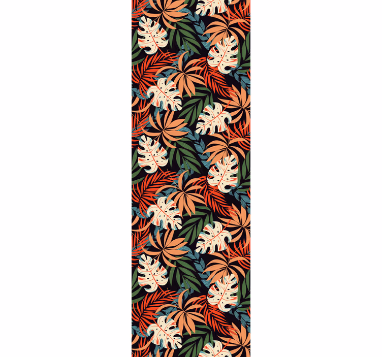 Tenda a rullo per ufficio piante tropicali fever - TenStickers