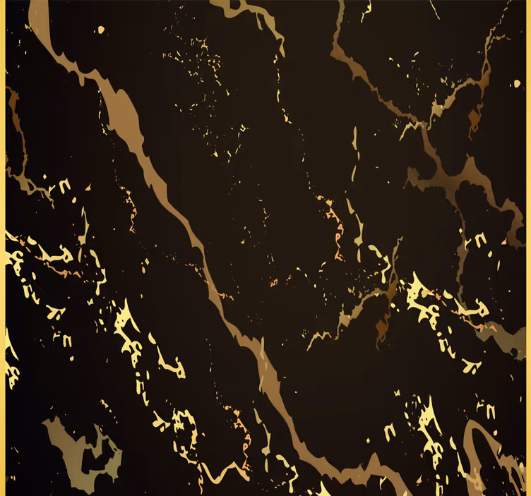 Tenda a rullo per ufficio texture marmo nero oro - TenStickers