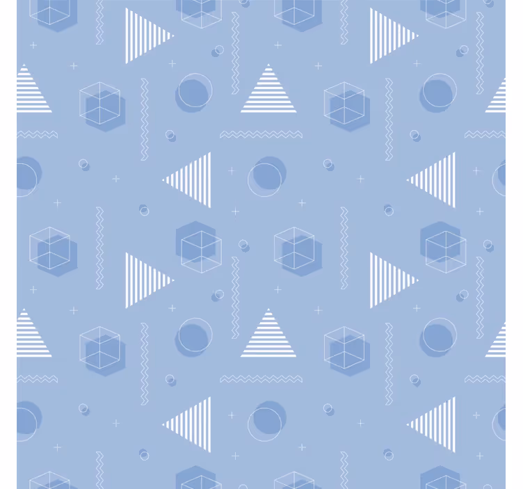 Tenda a rullo camera ragazzi blu geometrico - TenStickers