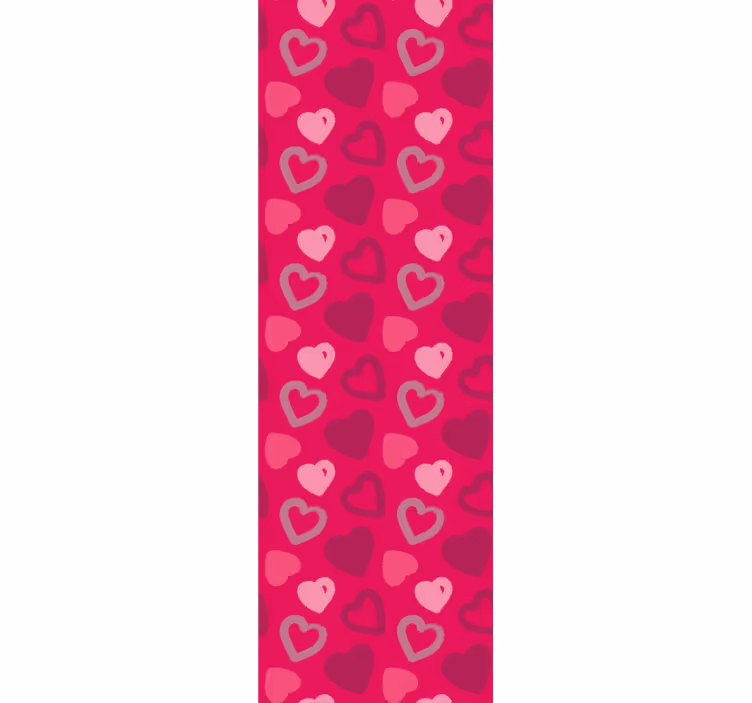 Tenda a rullo camera ragazzi cuori fucsia - TenStickers