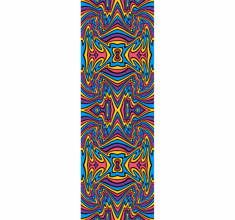 Tenda a rullo camera ragazzi colori vivaci linee groovy - TenStickers