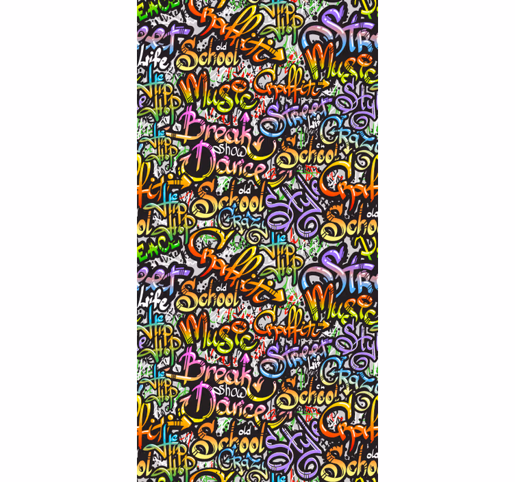 Tenda a rullo camera ragazzi testo graffiti - TenStickers