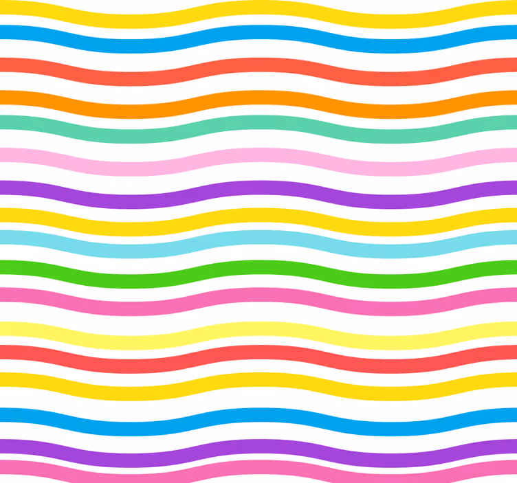 Tenda a rullo camera ragazzi motivo arcobaleno irregolare - TenStickers