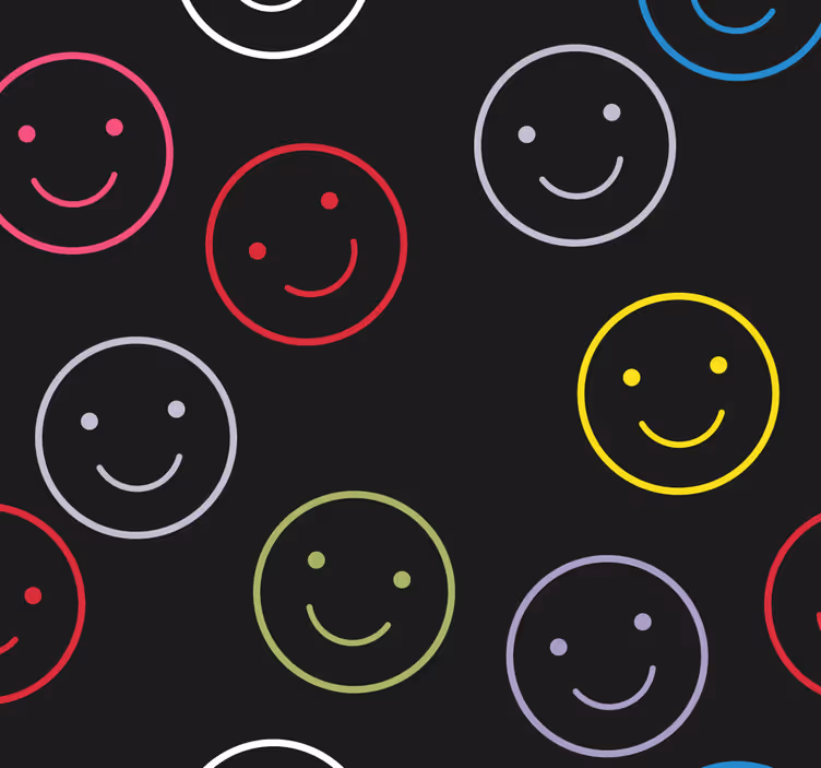 Tenda a rullo camera ragazzi facce sorridenti colorate - TenStickers