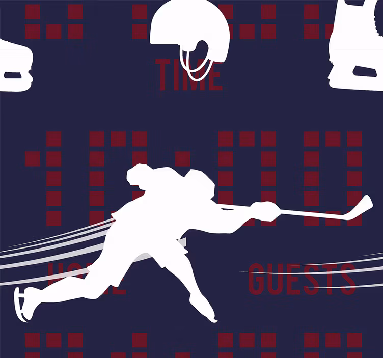 Tenda a rullo camera ragazzi giocatore di hockey - TenStickers