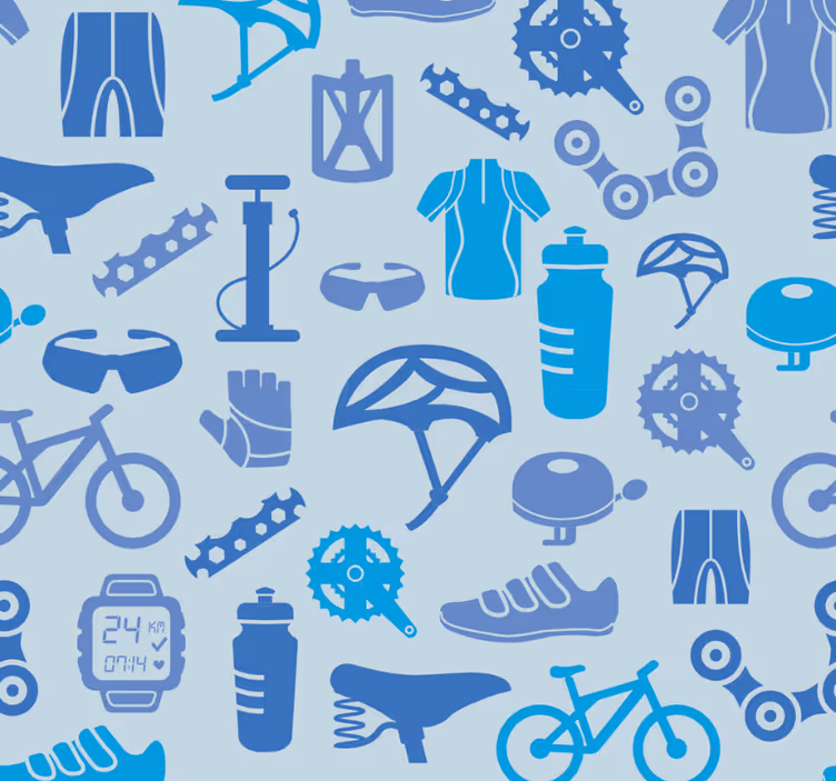 Tenda a rullo moderna elementi ciclistici - TenStickers
