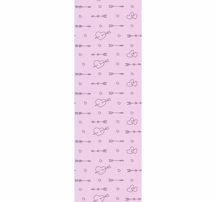 Tenda a rullo moderna silhouette cuori decorativi - TenStickers