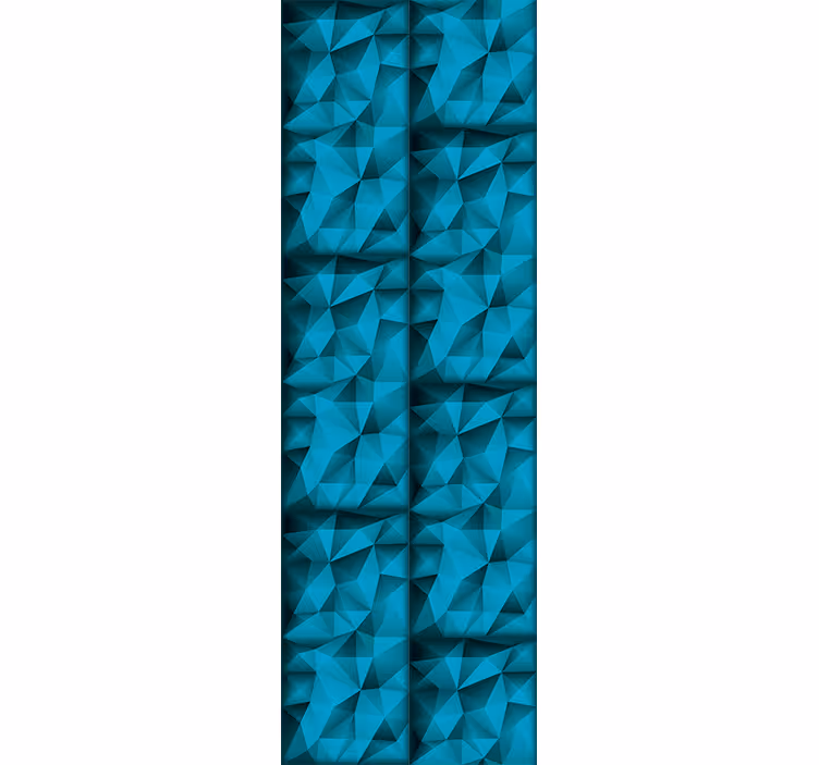 Tenda a rullo moderna profondità blu in 3d - TenStickers