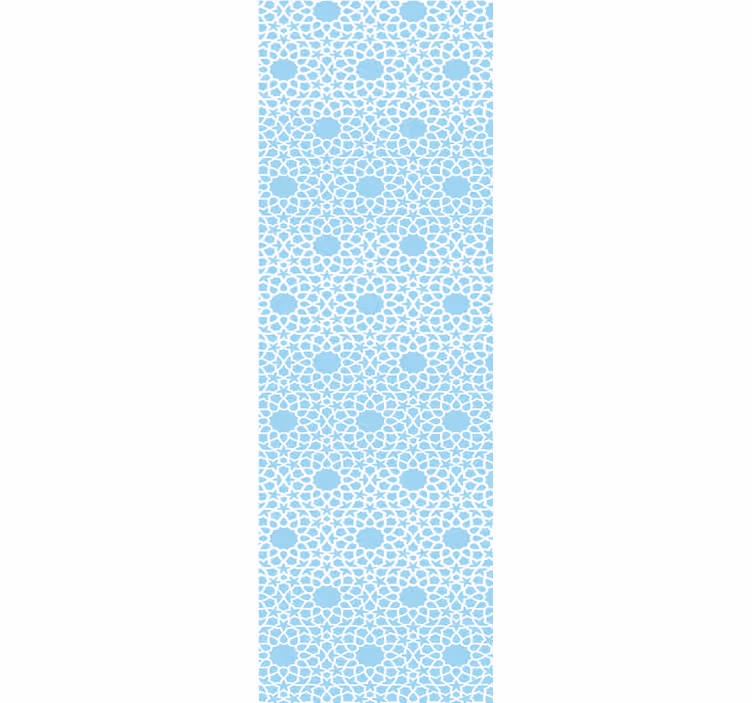 Tenda a rullo moderna motivo geometrico blu e bianco - TenStickers