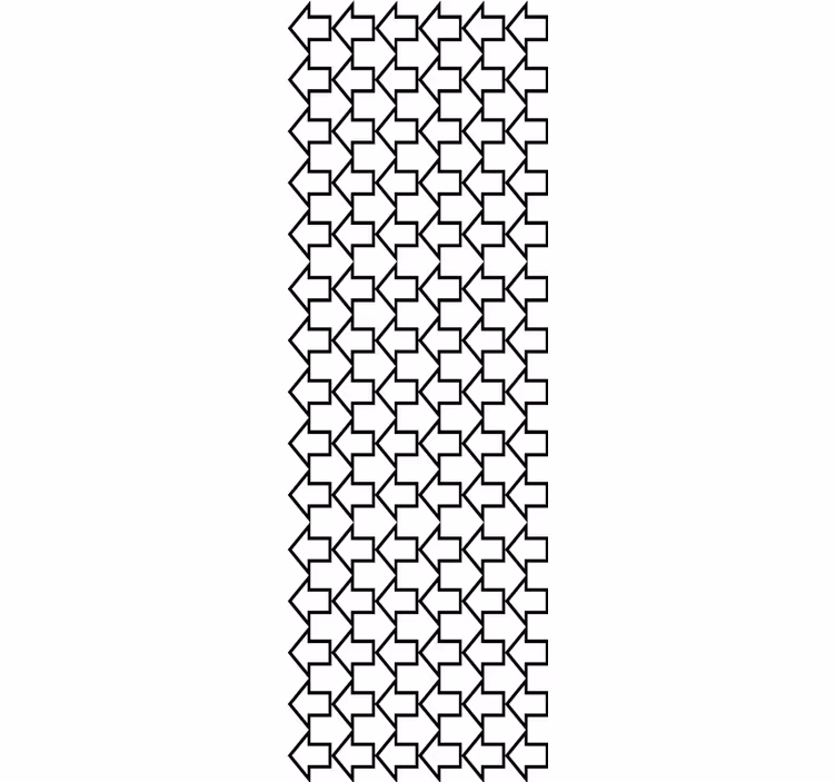 Tenda a rullo moderna con motivo frecce geometriche nere - TenStickers
