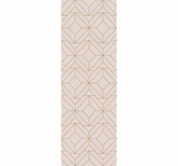 Tenda a rullo moderna linee geometriche rustiche dorate - TenStickers