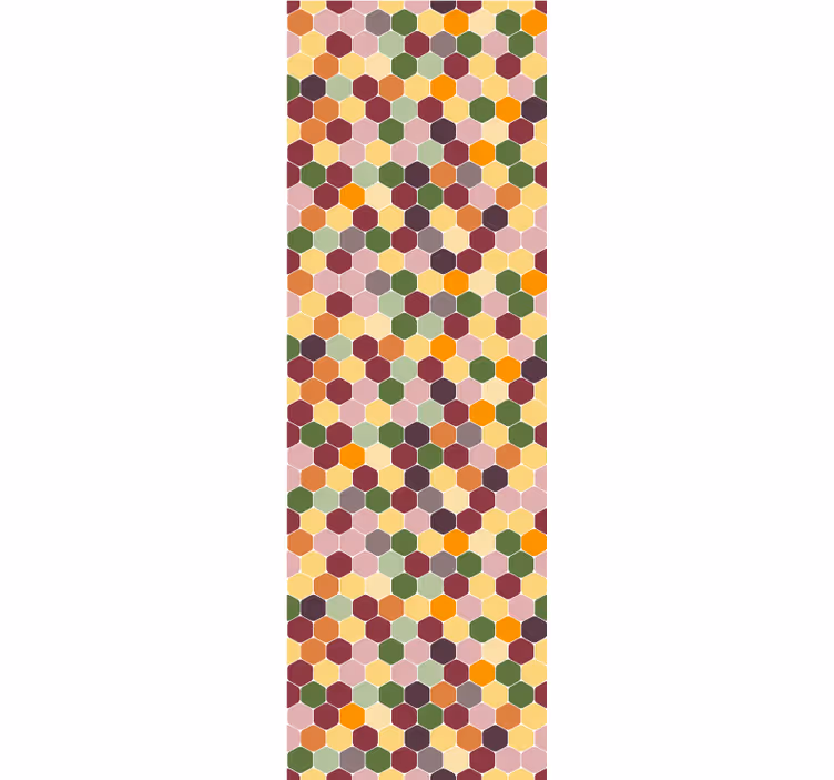 Tenda a rullo moderna esagoni colorati con texture - TenStickers