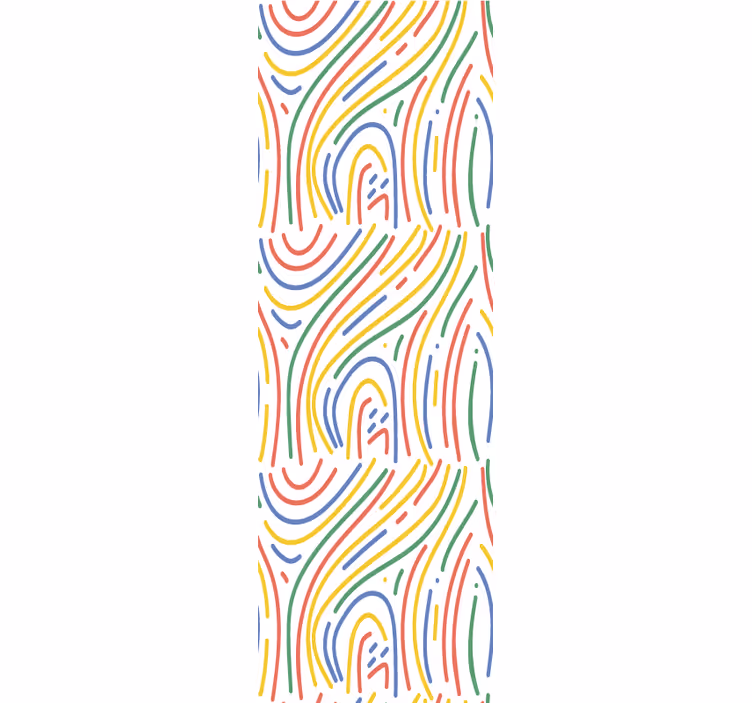 Tenda a rullo moderna linee colorate su sfondo bianco - TenStickers