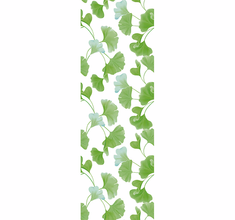 Tenda a rullo moderna foglie di ginkgo verde - TenStickers