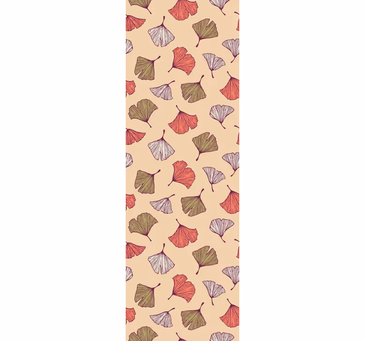 Tenda a rullo moderna foglie di ginkgo colorate - TenStickers