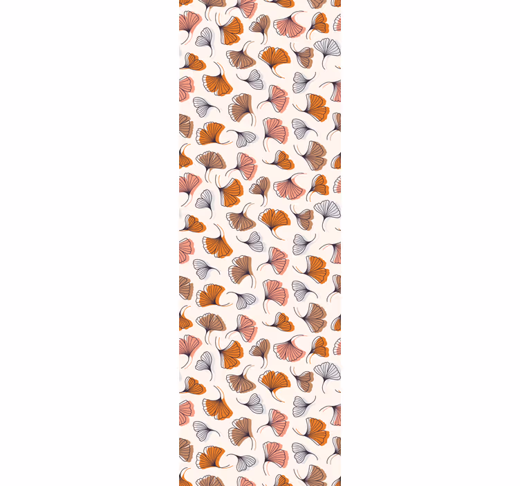 Tenda a rullo moderna foglie di ginkgo disegnate a mano - TenStickers