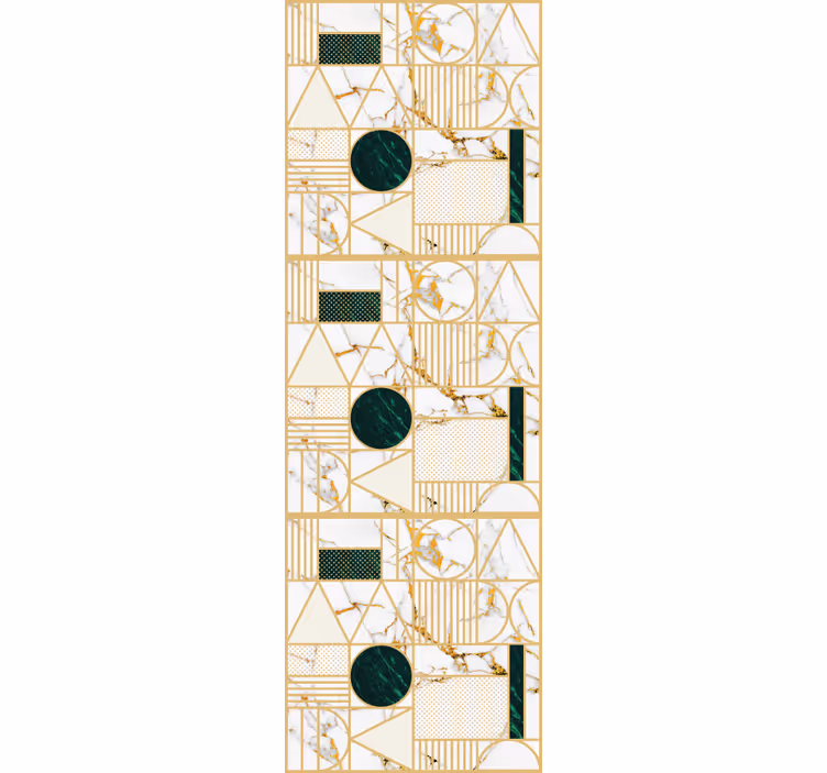 Tenda a rullo moderna marmo bianco geometrico - TenStickers