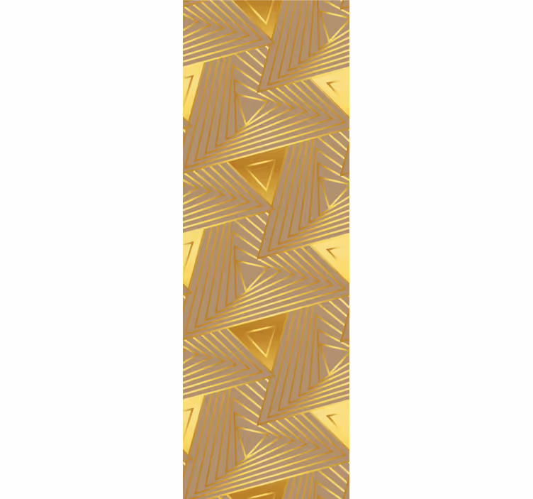 Tenda a rullo moderna motivo geometrico dorato eclectic - TenStickers
