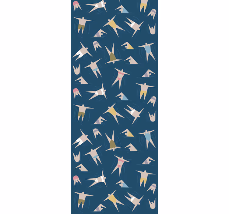 Tenda a rullo moderna motivo figure acquatiche - TenStickers