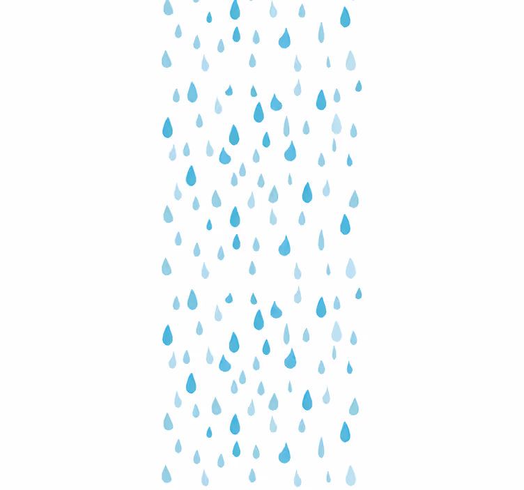 Tenda a rullo moderna gocce d'acqua blu acquerello - TenStickers