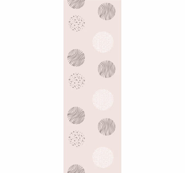 Tenda a rullo moderna con cerchi grigi e linee - TenStickers