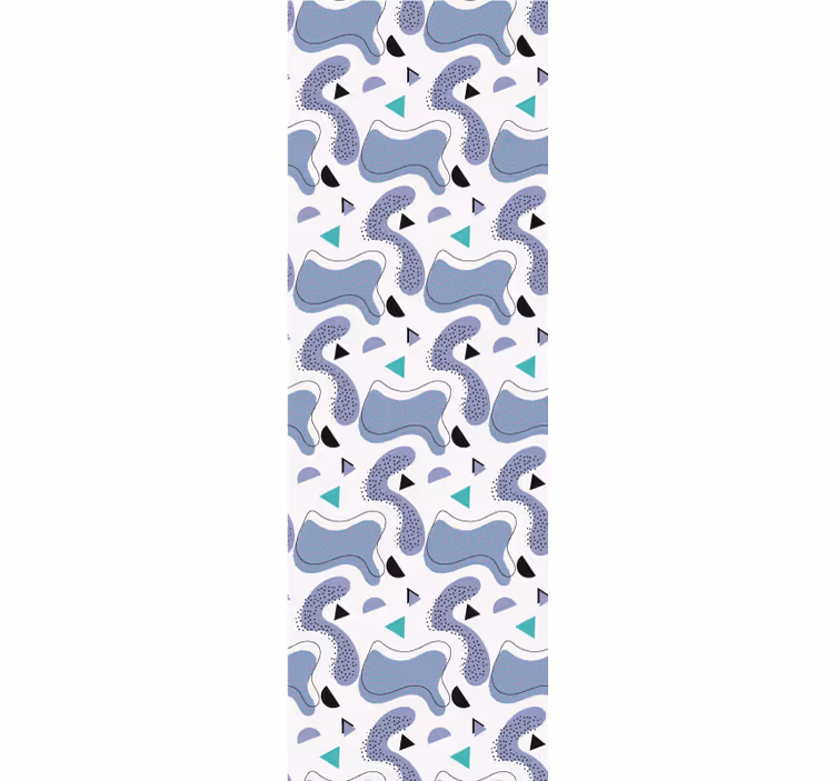 Tenda a rullo moderna modello memphis su sfondo bianco - TenStickers