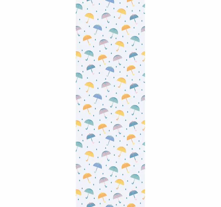 Tenda a rullo moderna sfondo fumetti ombrelli colorati - TenStickers