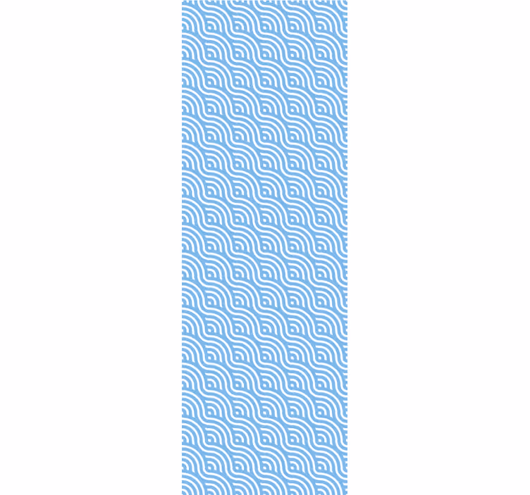 Tenda a rullo moderna onde blu piccole - TenStickers