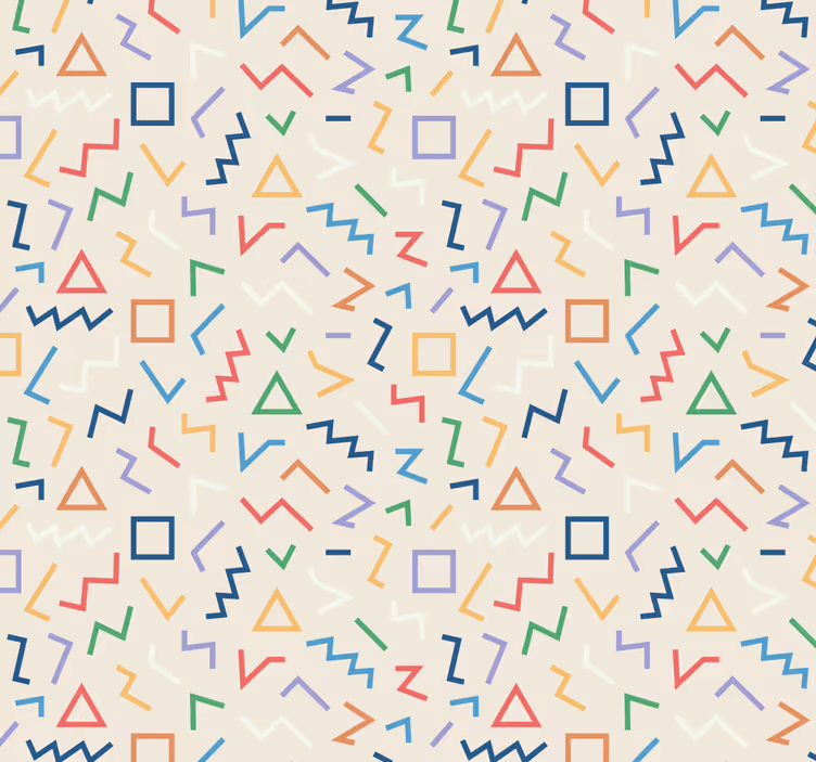 Tenda a rullo moderna sfondo beige con linee colorate - TenStickers