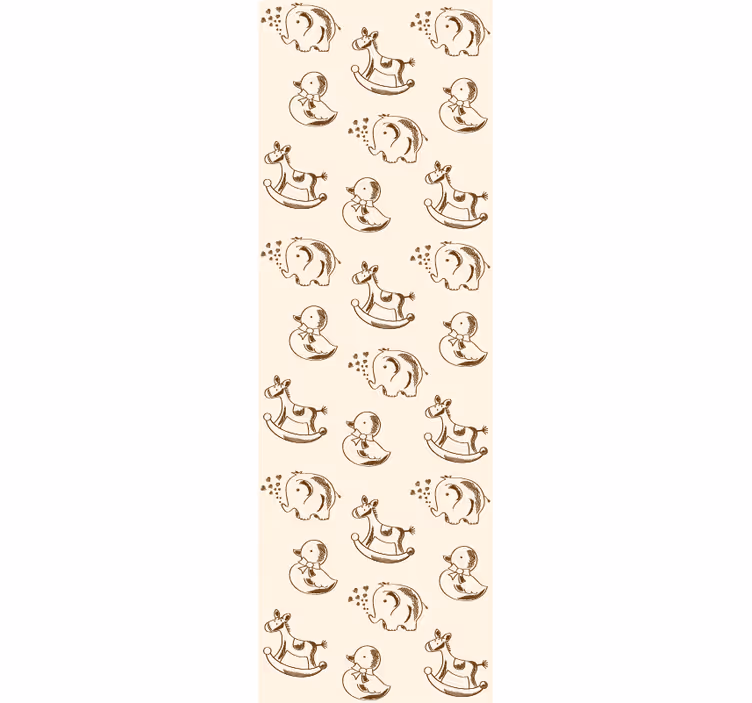 Tenda a rullo moderna design carino elefante anatra cavallo - TenStickers