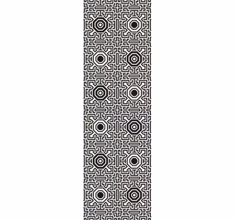 Tenda a rullo moderna ottagono e linee - TenStickers
