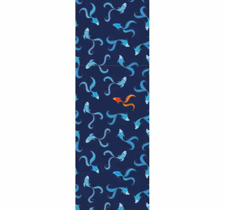 Tenda a rullo moderna pesce arancione su mille - TenStickers
