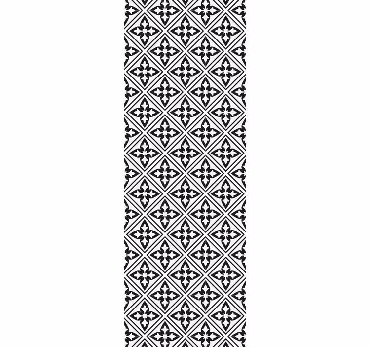 Tenda a rullo moderna piastrelle floreali - TenStickers