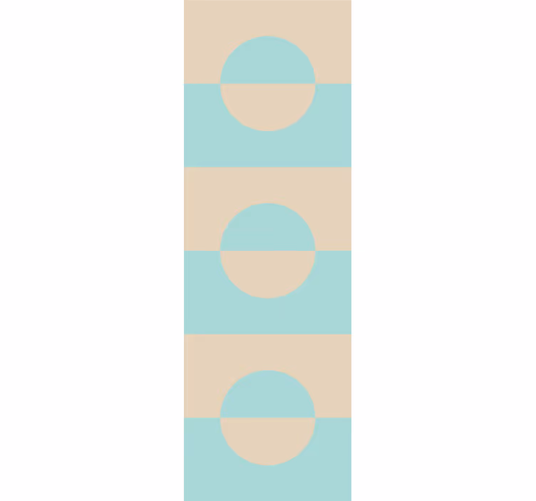 Tenda a rullo moderna con pois blu chiaro e beige - TenStickers
