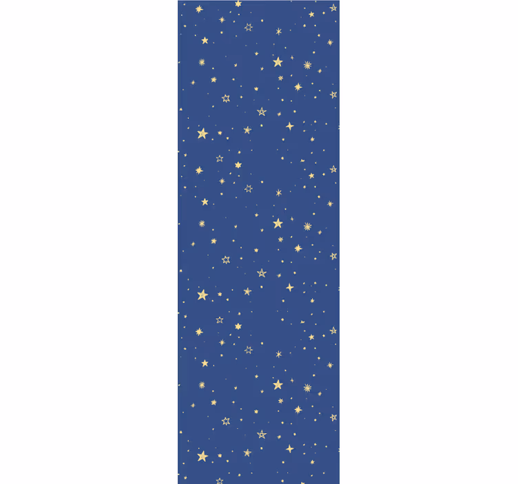 Tenda a rullo moderna stelle dorate su sfondo blu - TenStickers