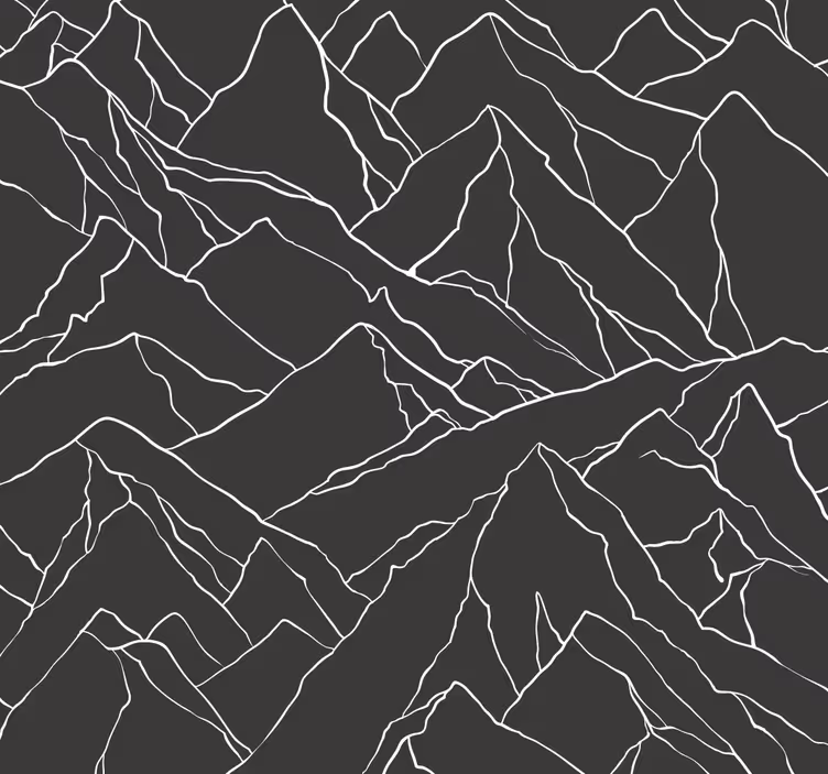 Tenda a rullo moderna contorno di montagne - TenStickers