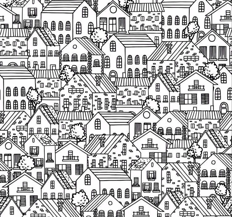 Tenda a rullo moderna motivi urbani - TenStickers