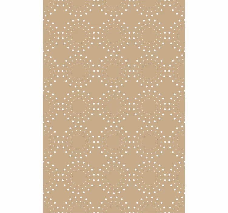 Tenda a rullo beige sfondo beige chiaro con cerchi bianchi - TenStickers