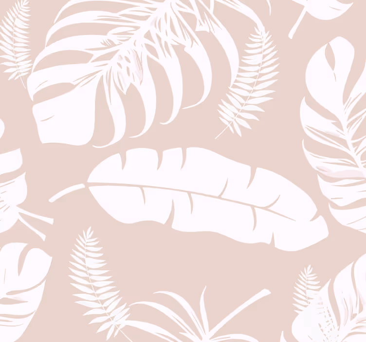 Tenda a rullo beige foglie di banana - TenStickers