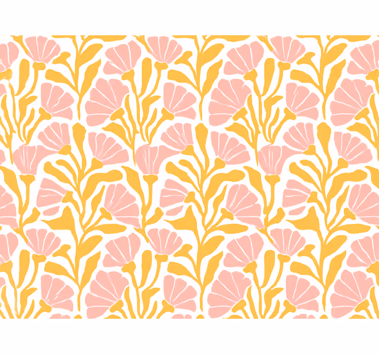 Tenda a rullo rosa con motivo floreale moderno colorato - TenStickers