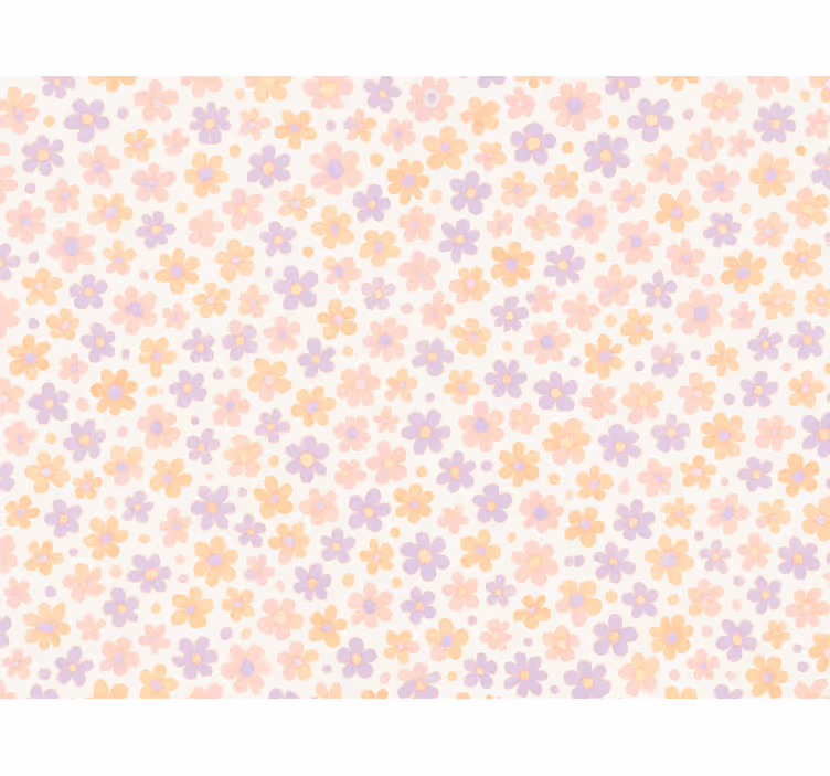 Tenda a rullo rosa fiori pastello piccoli - TenStickers