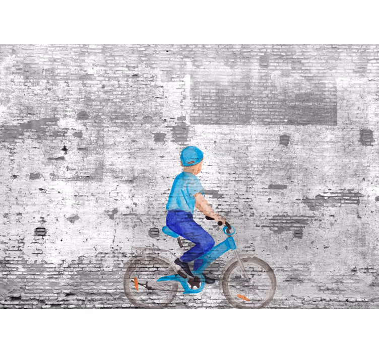 Tenda a rullo cucina bambini in bicicletta graffiti - TenStickers